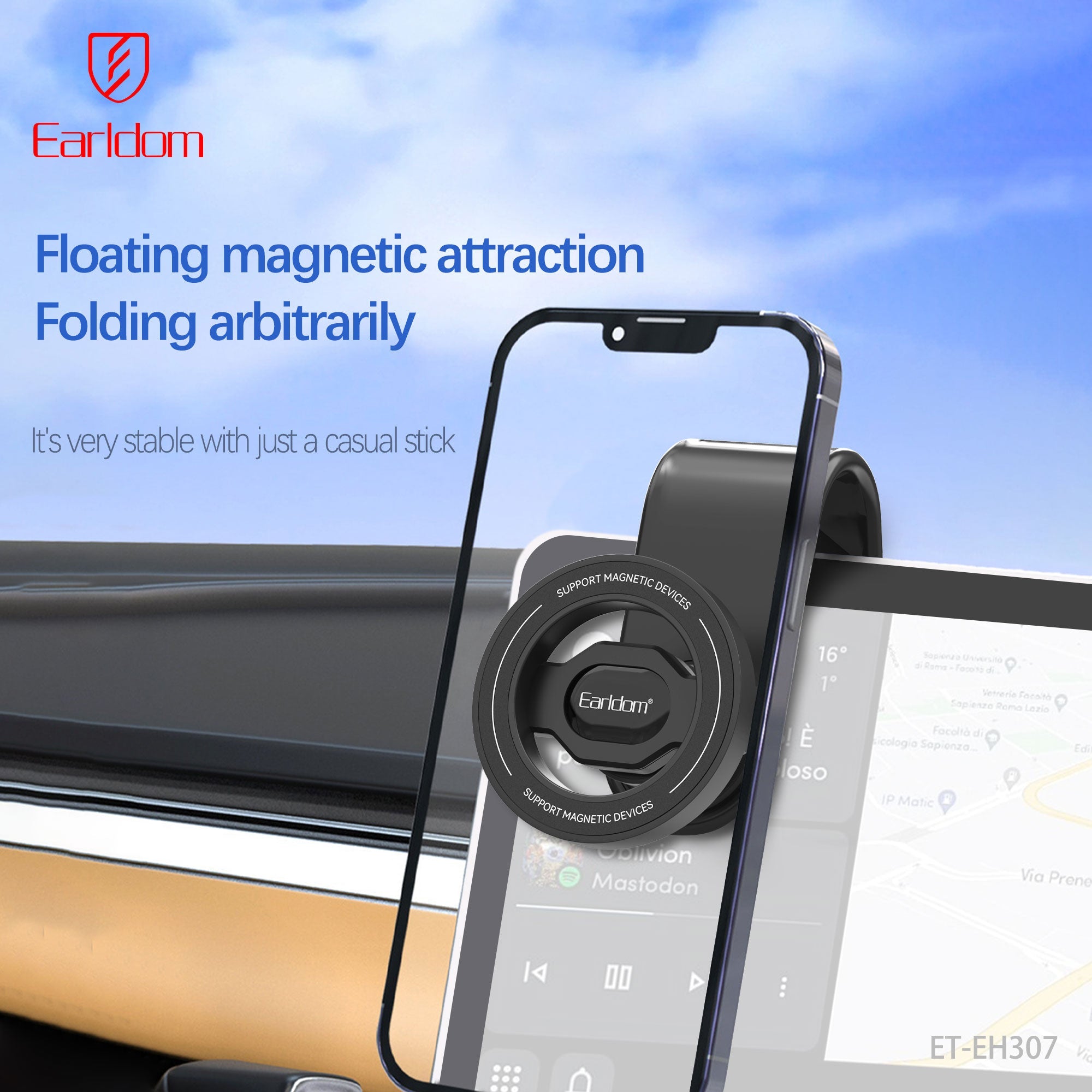 Dashboard behind the vehicle screen Magnet holder Dashboard behind the vehicle screen Magnet holder